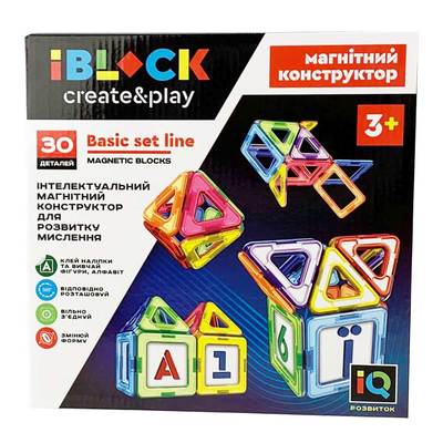 

Магнитный контруктор IBLOCK 30 деталей (PL-920-01) (10-559026)
