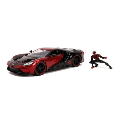 

Машина Jada Spider-Man Форд GT металлический с фигуркой Майлза Моралеса 1:24 (253225008) (10-557458)