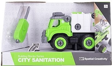 

Конструктор "City Sanitation. Мусоровоз LM8041-SZ-1", 27 деталей - Diy Spatial Creativity (20-788178)