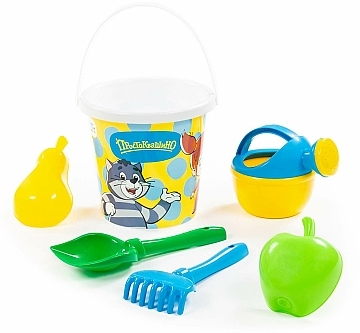 

Набор для песка "Простоквашино" №5, с ведерком в голубой горошек - Полесье (20-1015353)