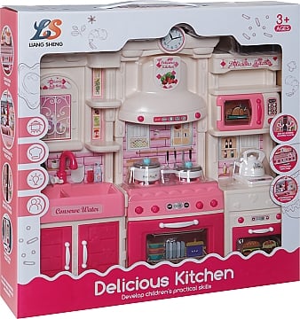 

Игровой набор со светом и звуком "Кухня" малиновая - Shantou (20-1047114)