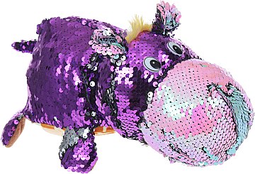 

Мягкая игрушка с пайетками 2 в 1 "Жираф-Бегемот", 30 см - ZooPrяtki (20-752978)