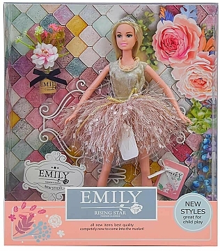

Кукла "Emily", QJ077B с букетом и аксессуарами - Shantou (20-1014026)
