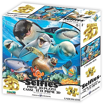

3D Пазл "Селфи, морские обитатели", 63 эл. - Prime 3D (20-1021388)