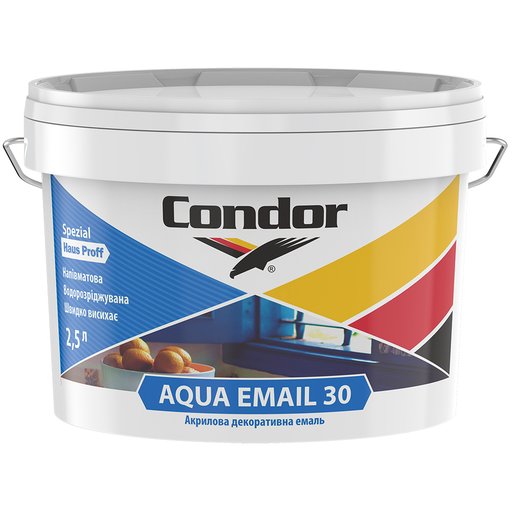 

Эмаль акриловая Condor HausProff Aqua Email 2.5 л (11910612)