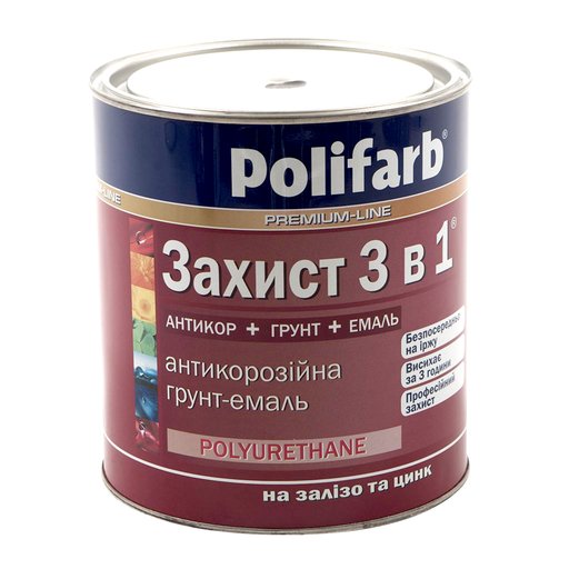 

Эмаль алкидная Polifarb защита 3в1 светло-серая, 2,7 кг (10552801)