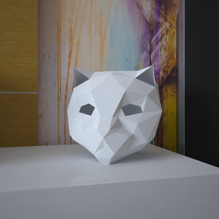 

Бумажная маска "Кошка" Bumagov (5845) White