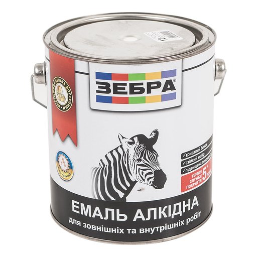 

Эмаль алкидная ЗЕБРА ПФ-116 белая 2.8 кг (10415573)