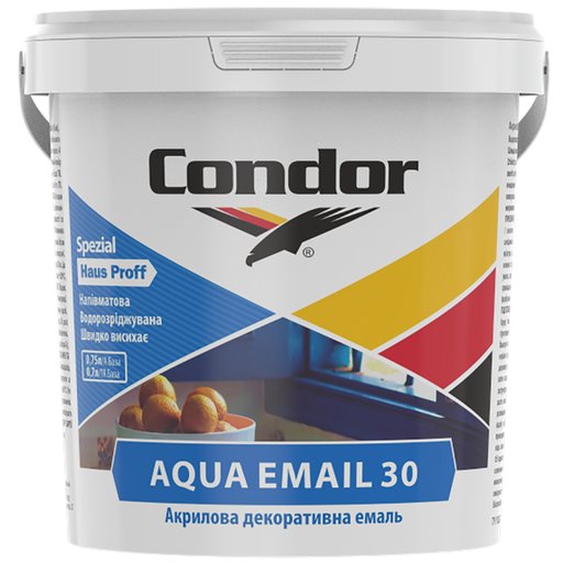 

Эмаль акриловая Condor HausProff Aqua Email 0.75 л (11910605)