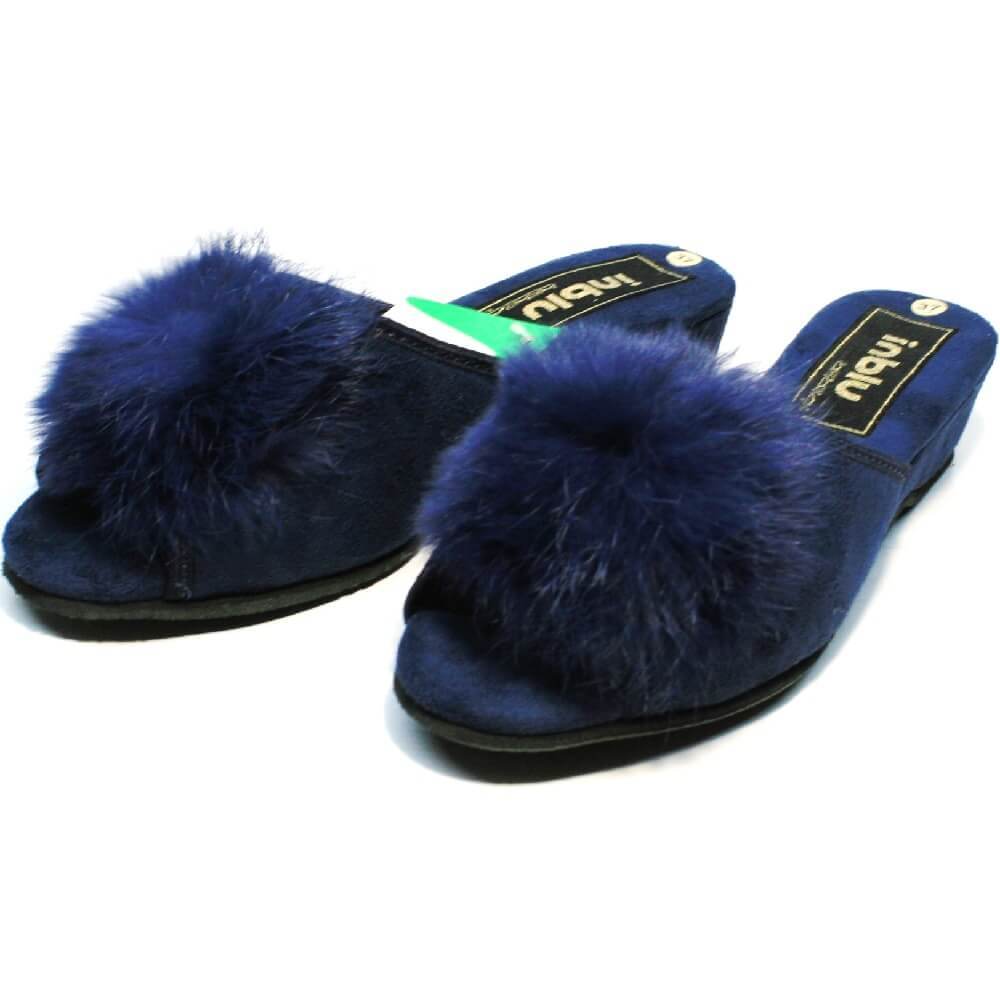 

Женские тапочки inblu Dark Blue 23-1-3 38 синие RR-7S