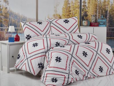 

Набор постельного белья (3в1), Ранфорс, евро размер, kilim kirmizi, slt7202