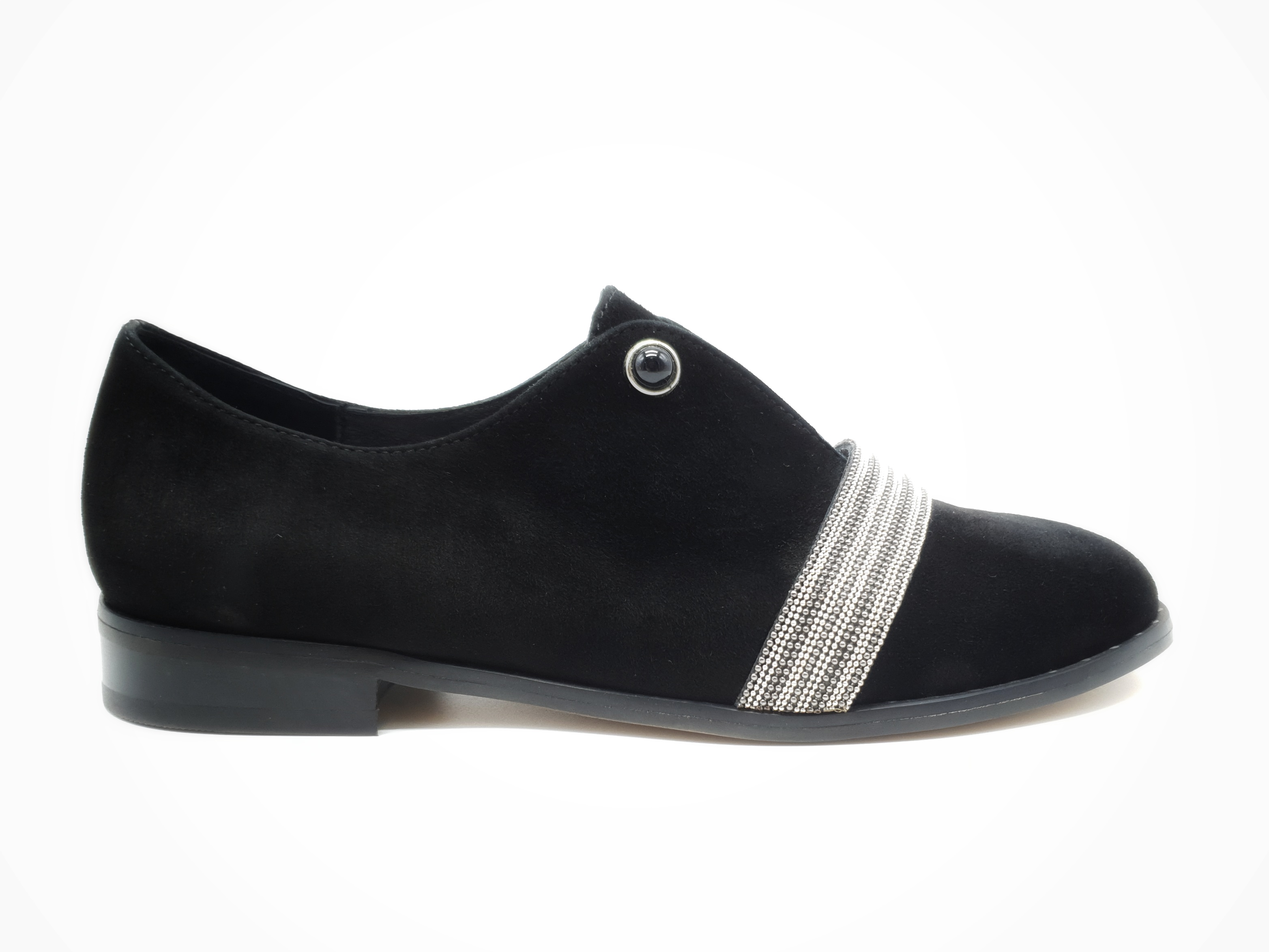 

Жіночі оксфорди Foletti чорні замшеві FL-16-14 36(р)