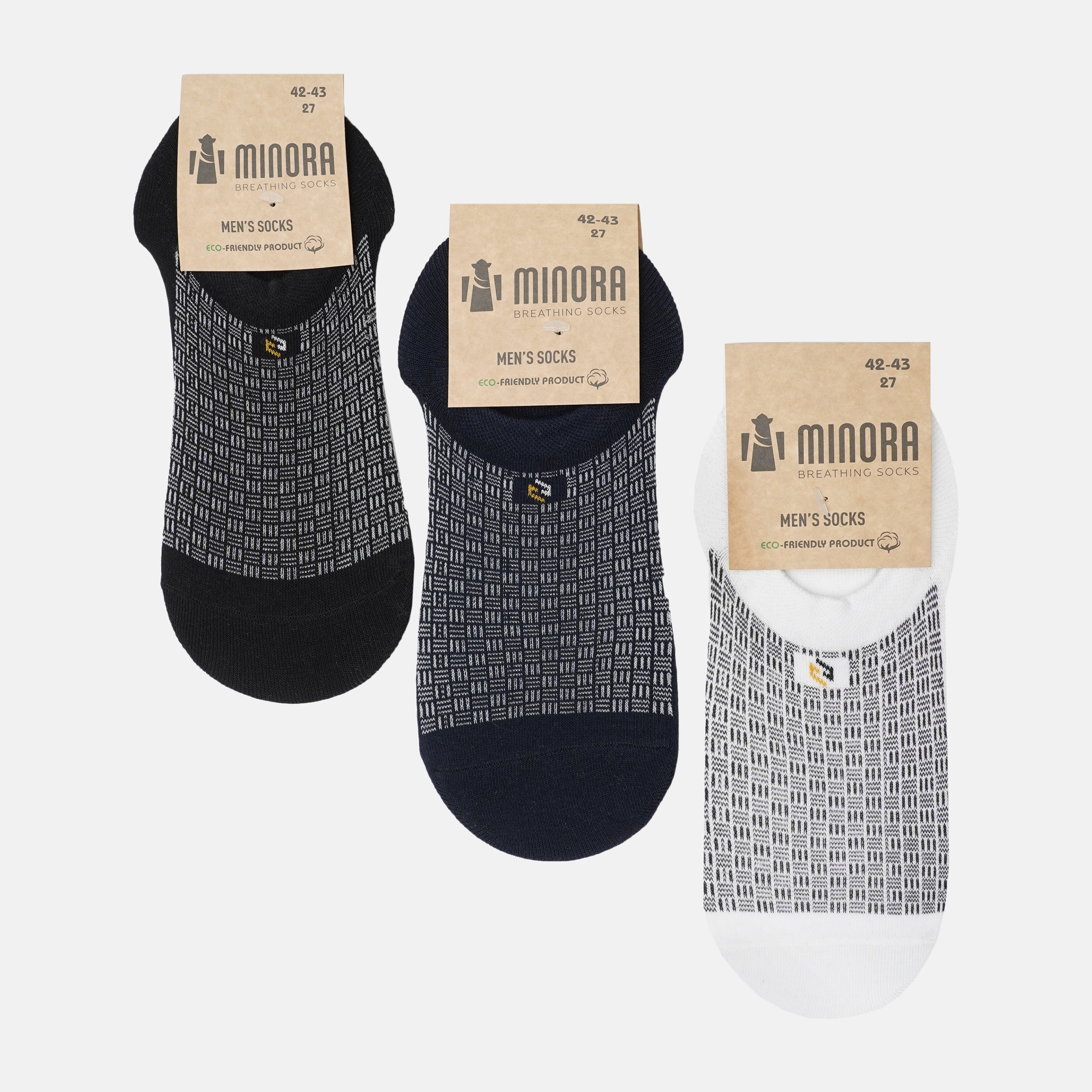 

Набор носков Minora 0625 27 3 пары Черный/Синий/Белый