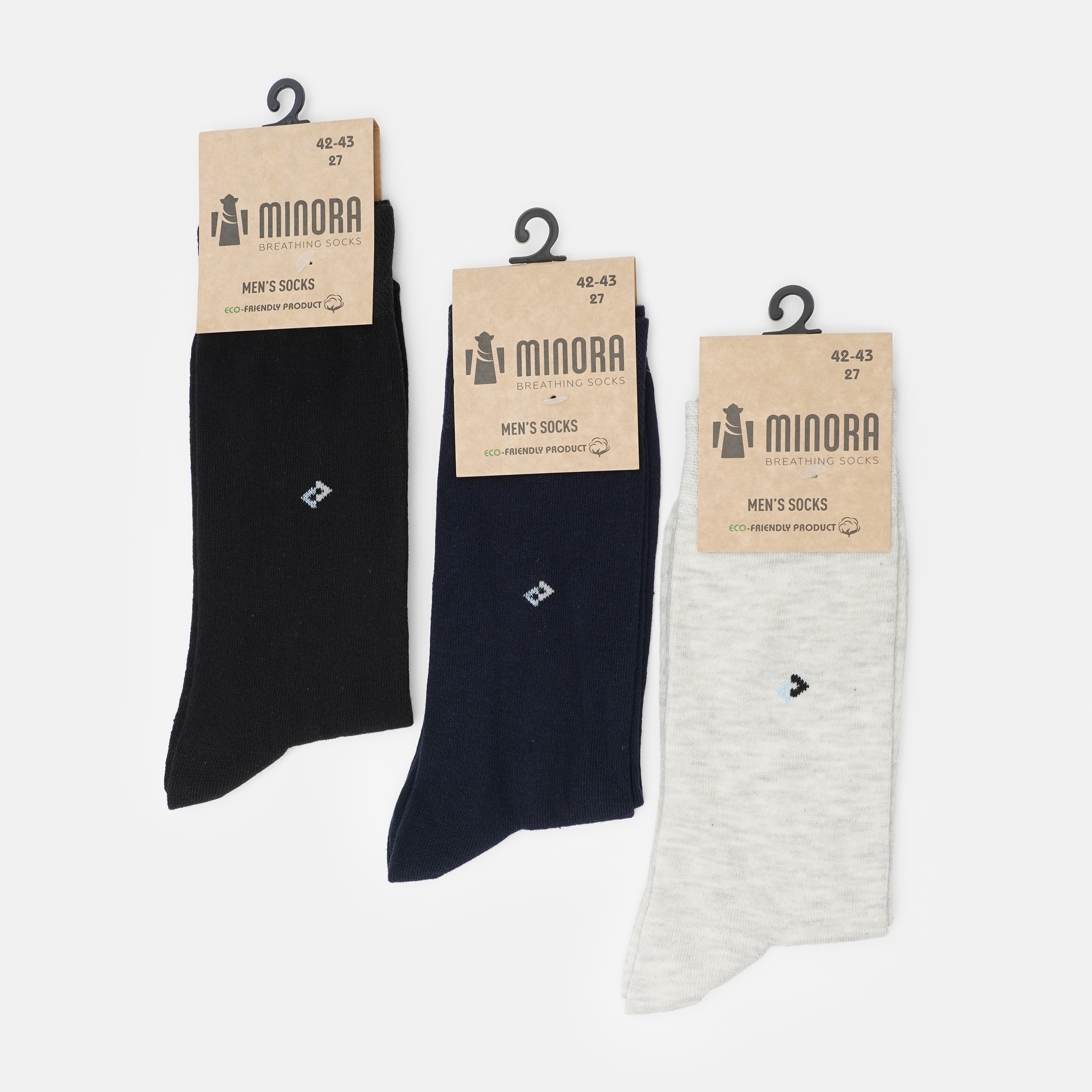 

Набор носков Minora 0822 29 3 пары Черный/Серый/Темно-синий