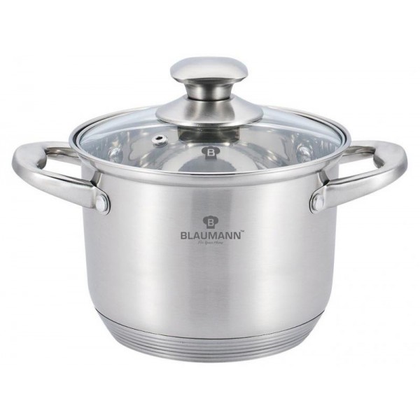 

Кастрюля Blaumann Gourmet 4.3л Ø20х14.5см из нержавеющей стали со стеклянной крышкой