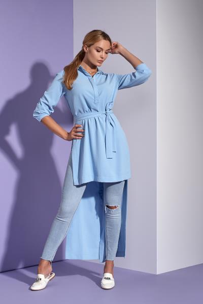 

Рубашка Style-Nika Чио  Голубое 1127, Рубашка Style-Nika Чио 44 Голубое 1127