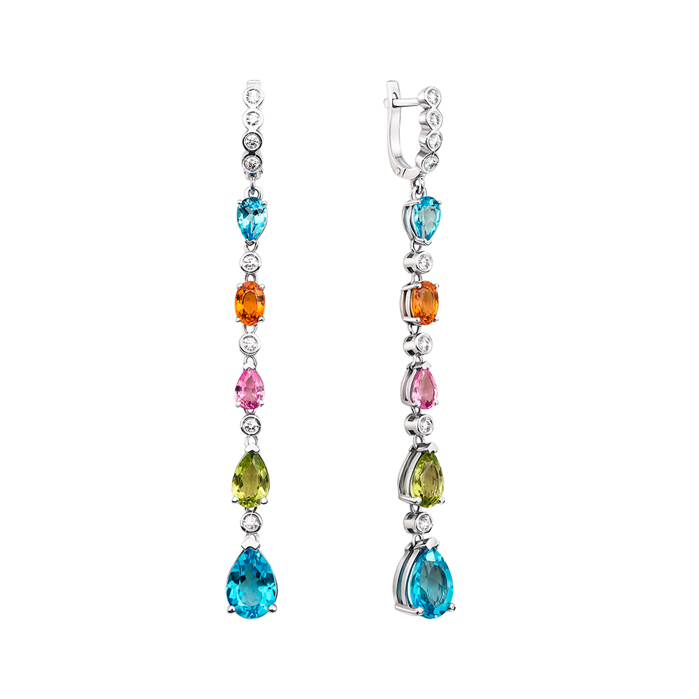 

Серьги-подвески из белого золота 000143796