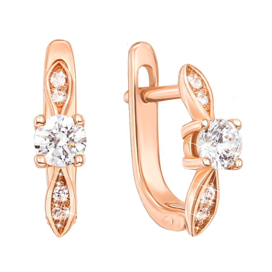 

Серьги из красного золота с фианитами S Zirconia 000132812