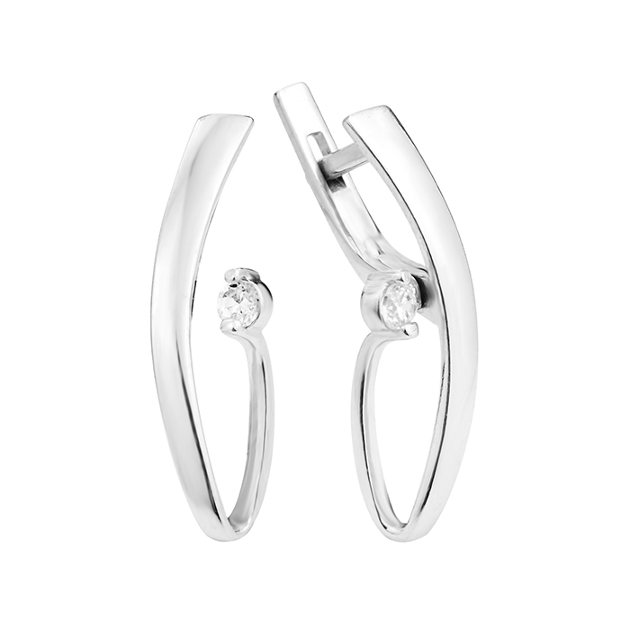 

Серебряные серьги с фианитами 000102955