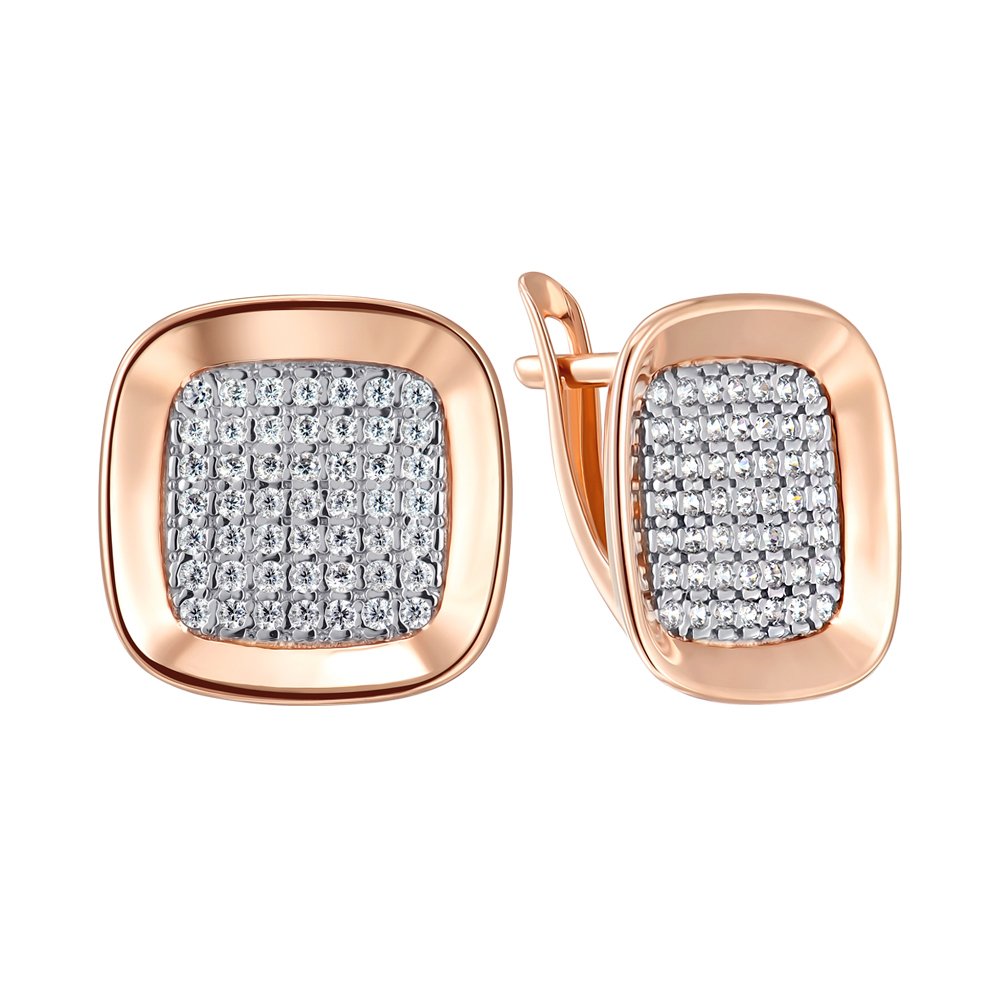 

Серьги из красного золота с фианитами 000151602