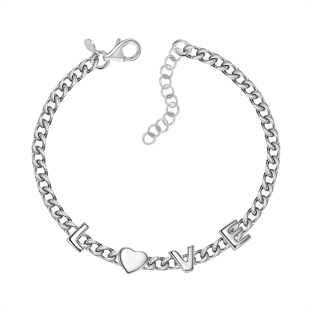 

Серебряный браслет love 000146367 17 размера