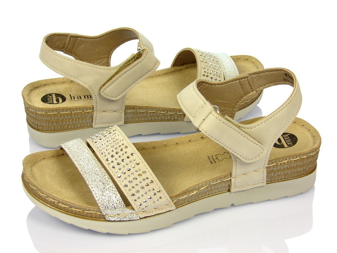 

Босоножки Inblu OF30JE6C комфортные с липучкой 42р-26см Бежевый