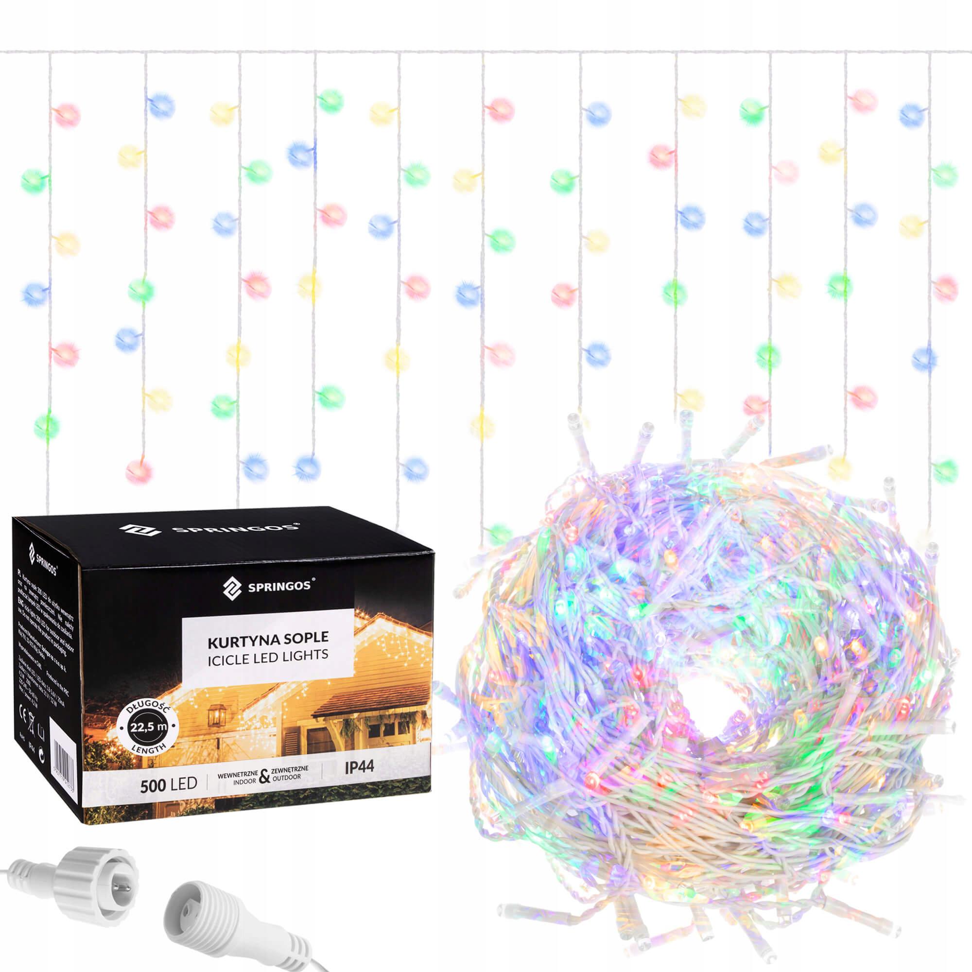 

Гирлянда бахрома уличная (наружная) Springos 20 м 500 LED CL503 Mix