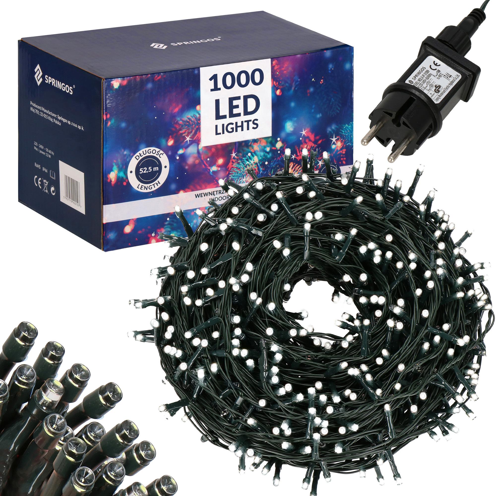 

Гирлянда уличная (наружная) Springos 50 м 1000 LED CL1000 Cold White