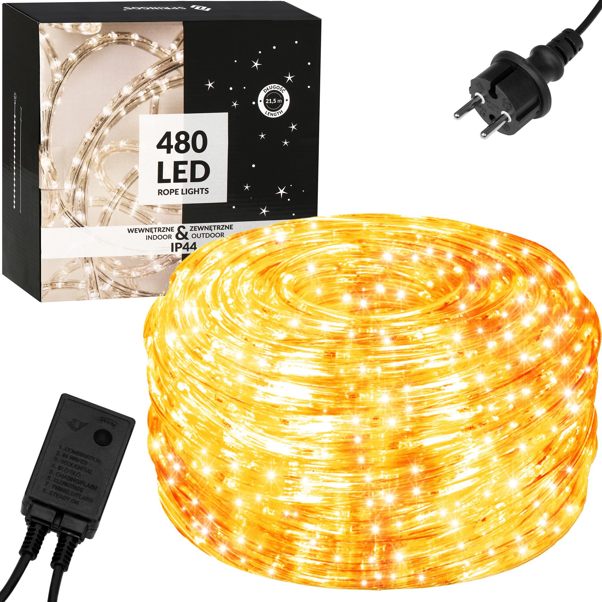 

Гирлянда дюралайт уличная (наружная) Springos Rope Lights 20 м 480 LED CL1204 Warm White