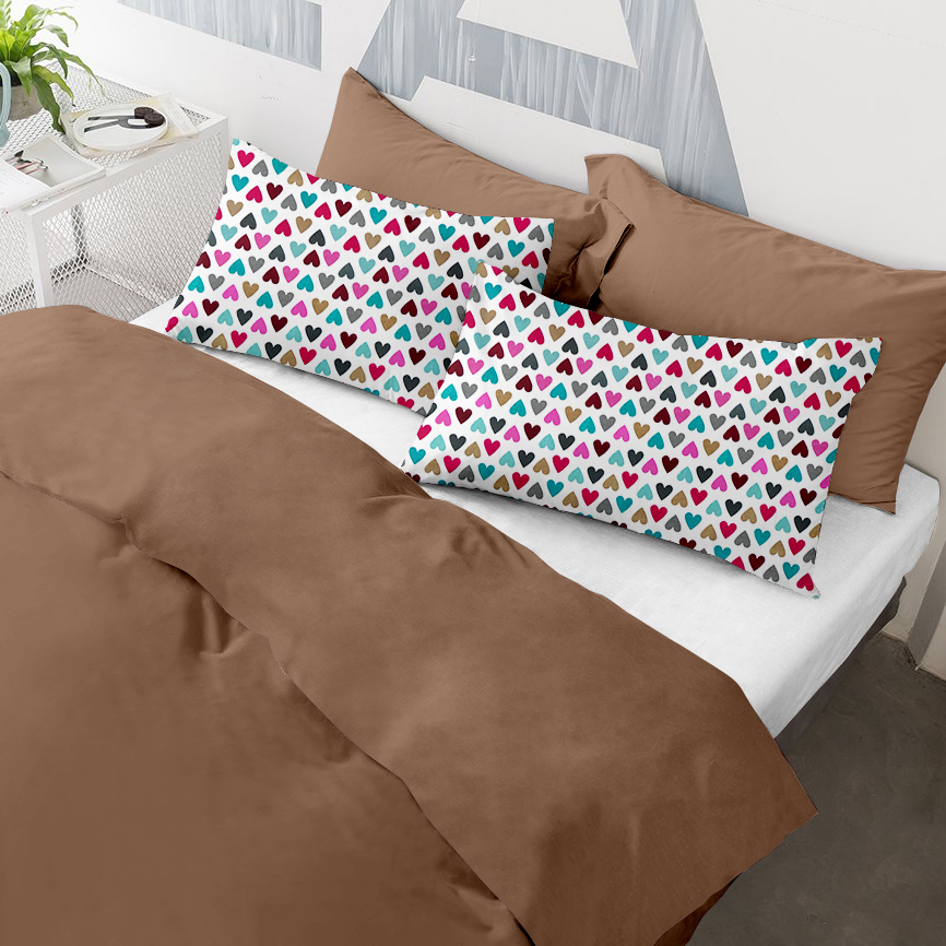 

Наволочки Cosas Set4Pillow Brown LoveColor 40х60 2 шт, 50х70 2 шт