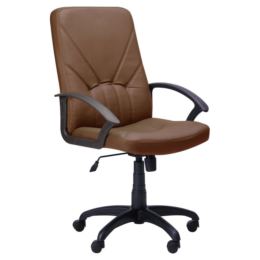 

Кресло офисное Менеджер механизм Tilt, пластик черный/кожзаменитель Неаполь N-52 светло-коричневый AMF