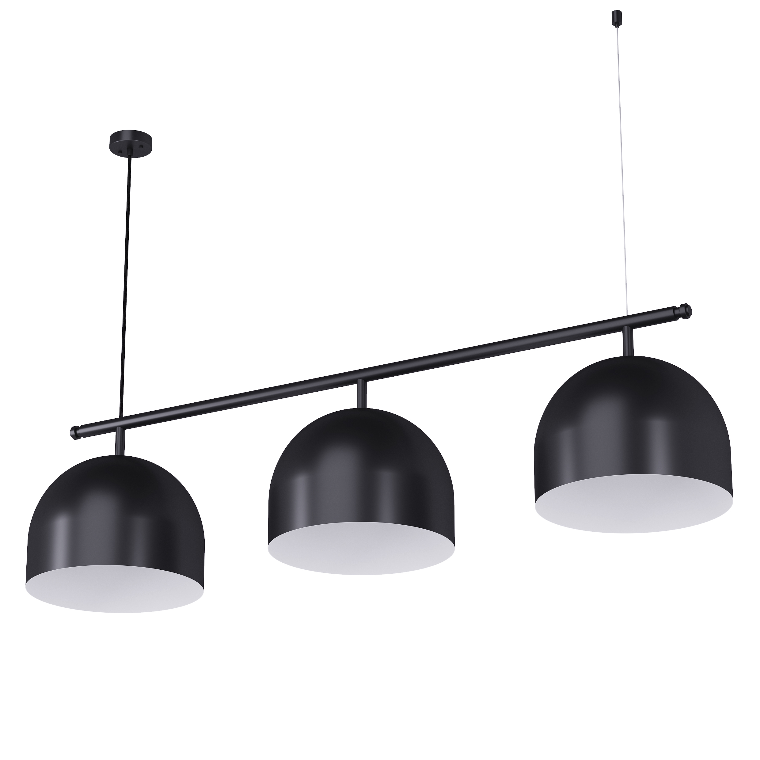 

Подвесная люстра для гостиной, спальни, кухни, кафе, офиса 3L 15601-1 сталь черный с белым/сталь черный PikArt