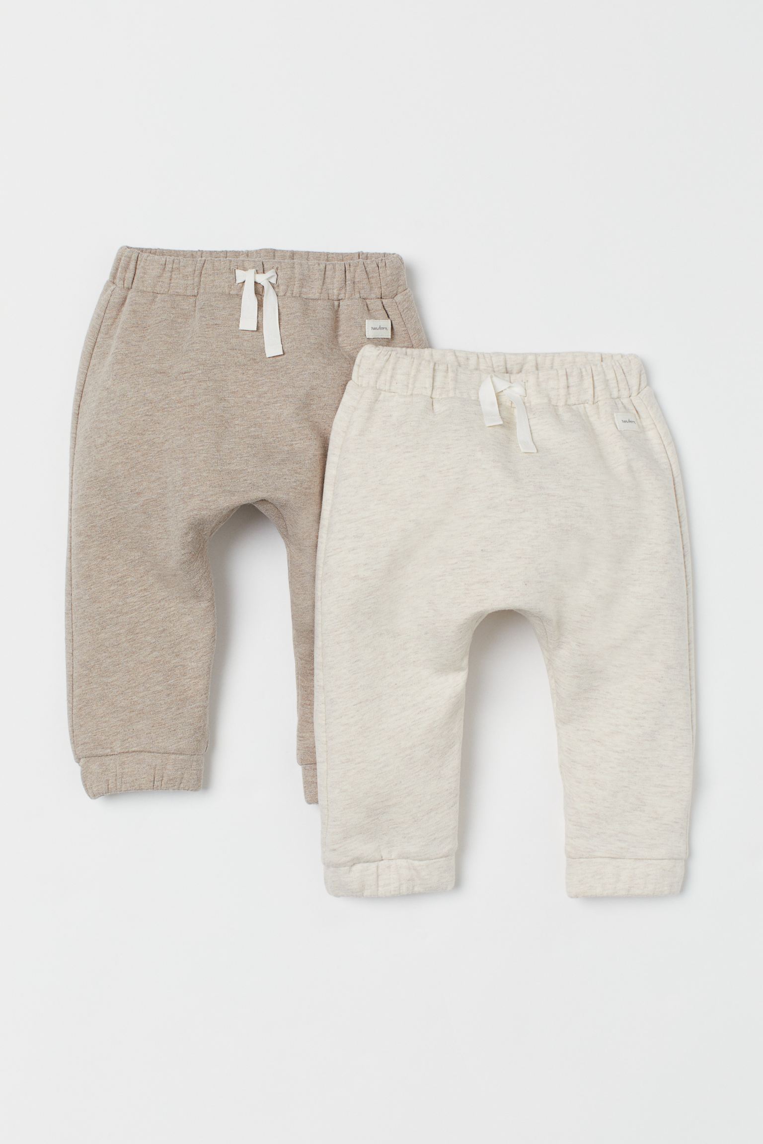 

Брюки (2шт) H&M 56см светло бежевый меланж 1211786482