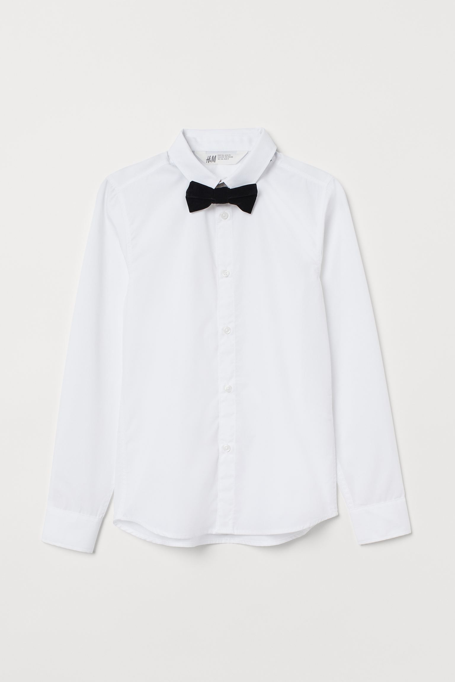 

Рубашка с бабочкой H&M 158см белый 711754344