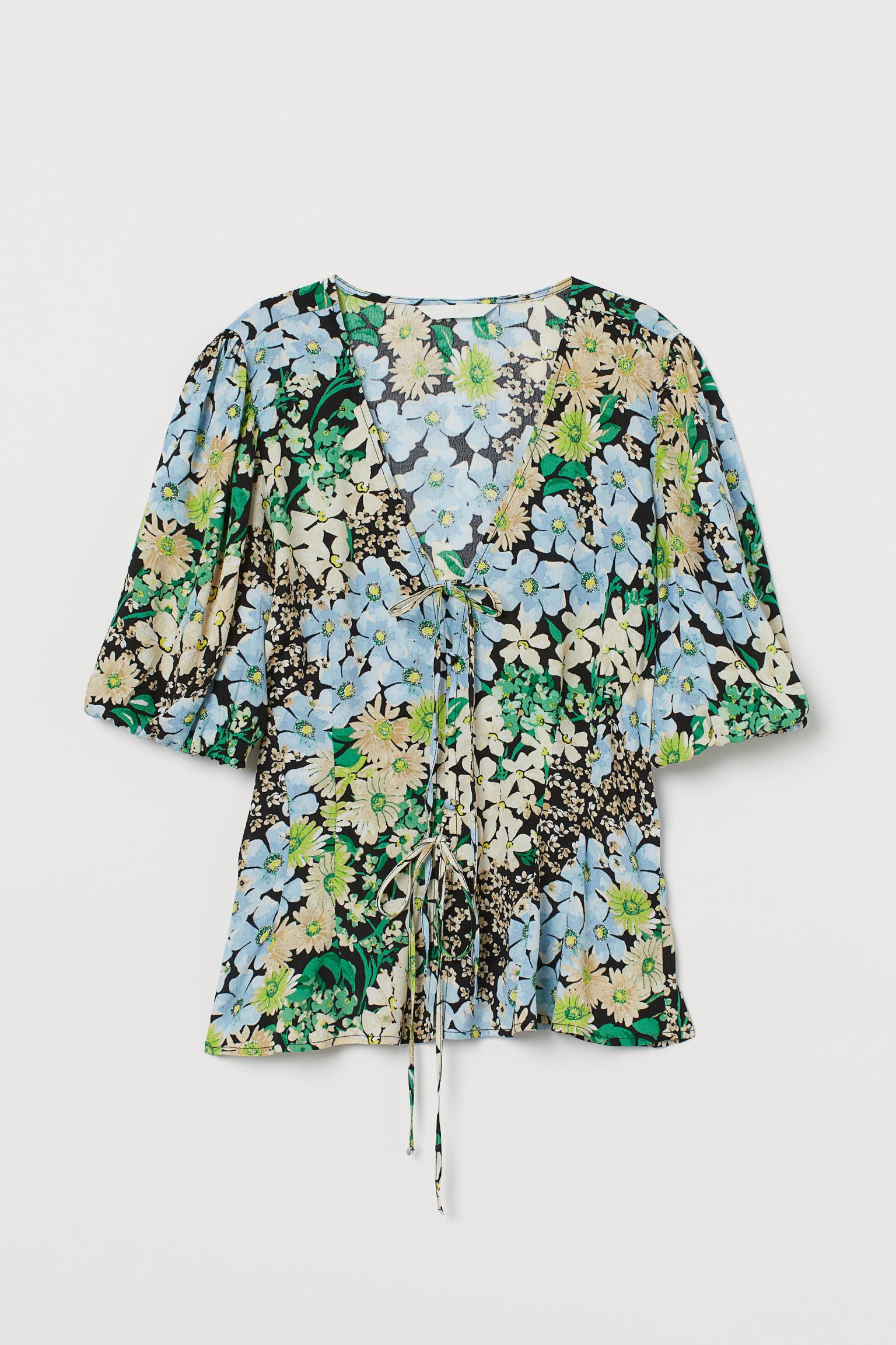 

Блуза H&M  черный цветы 1111859148, Блуза H&M 34 черный цветы 1111859148