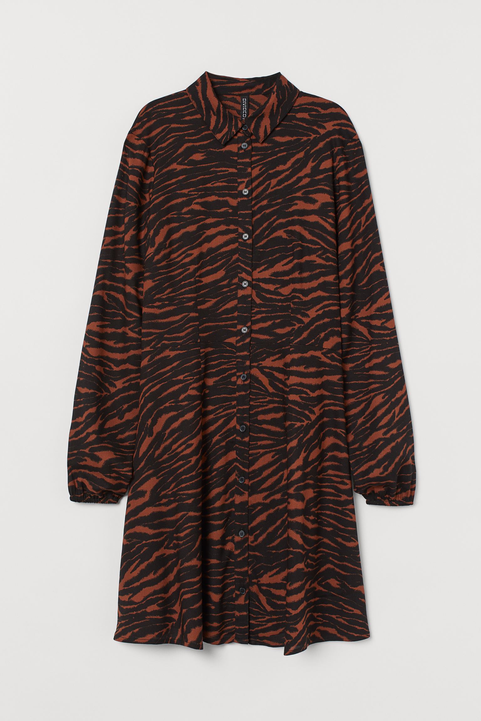 

Платье рубашка H&M 38 темно коричневый 27077146200