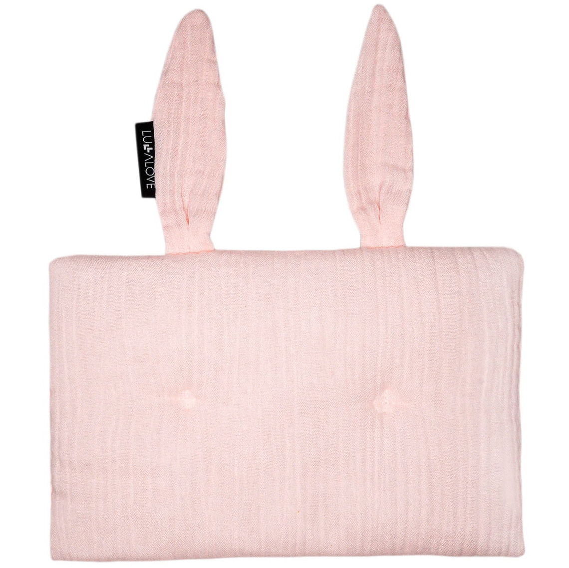 

Дитяча подушка в коляску LullaLove Powder Pink муслінова 20х30 см