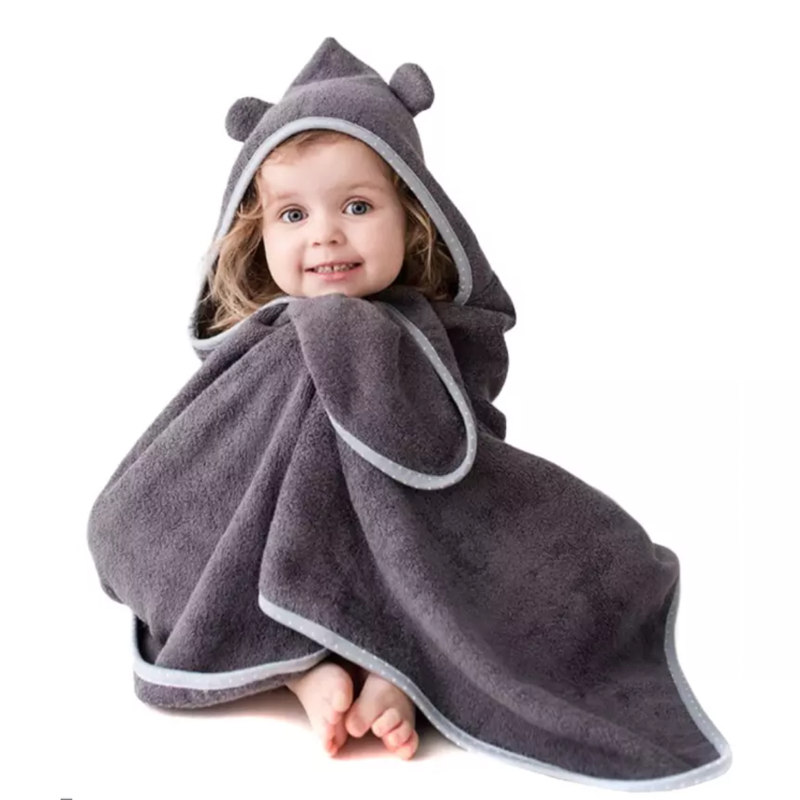 

Рушник бамбуковий LullaLove Kids MRB 130x65 см з вушками