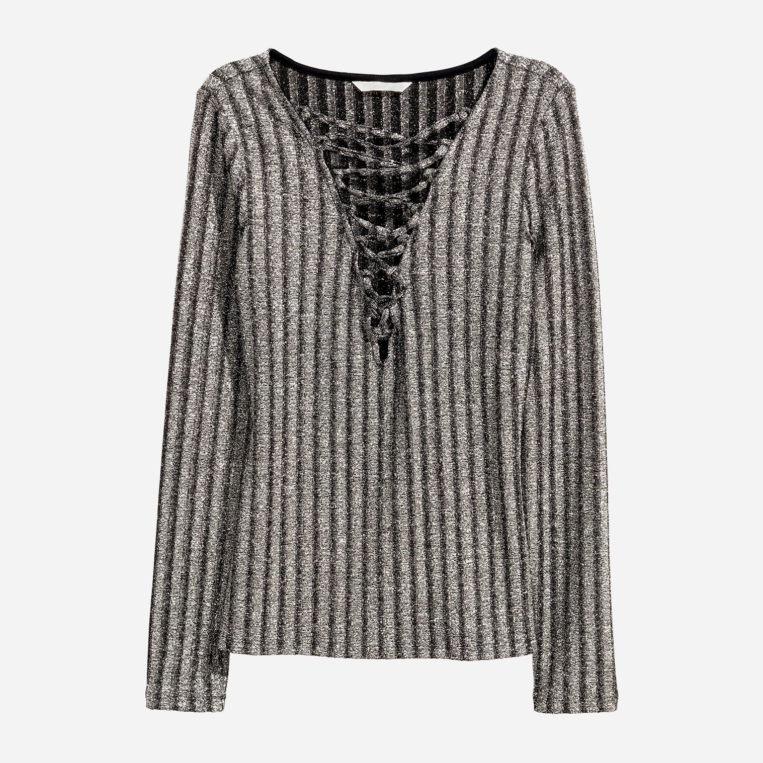 

Лонгслив H&M 0438613  Серебристый, Лонгслив H&M 0438613 XS Серебристый