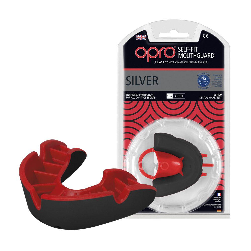 

Капа OPRO Silver Black/Red (art.002189001)