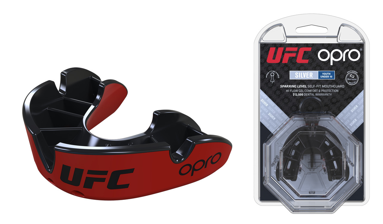 

Капа OPRO Junior Silver UFC Hologram Red/Black (art.002265001)