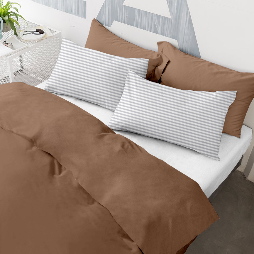 

Наволочки Cosas Set4Pillow Brown LineGrey 50х70 4 шт