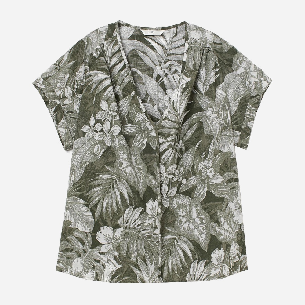 

Блузка H& 0871690_бел.лист  Зеленая, Блузка H&M 0871690_бел.лист M Зеленая
