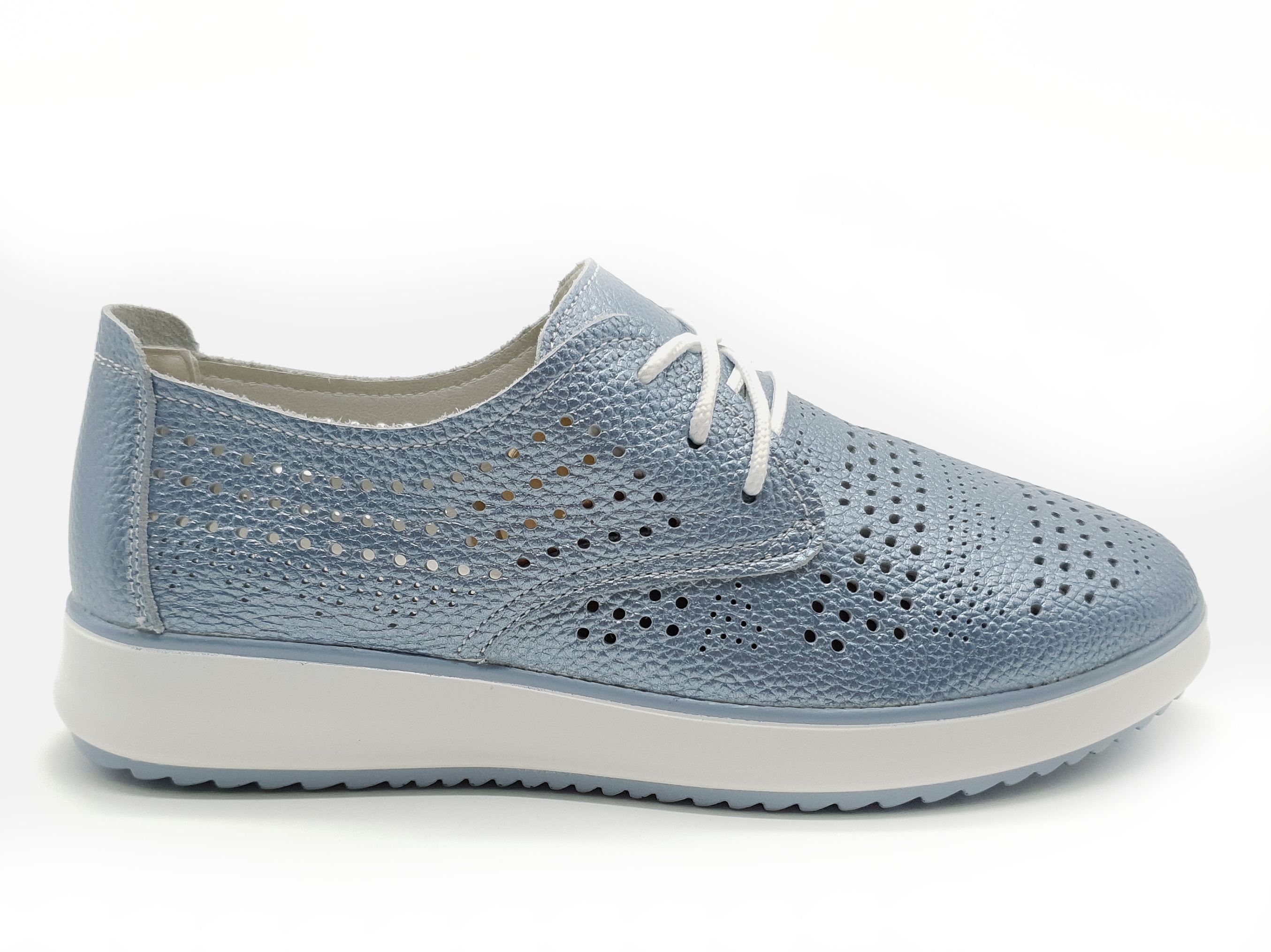 

Жіночі кеди All Shoes блакитні шкіряні AS-15-6 260 мм 41(р)
