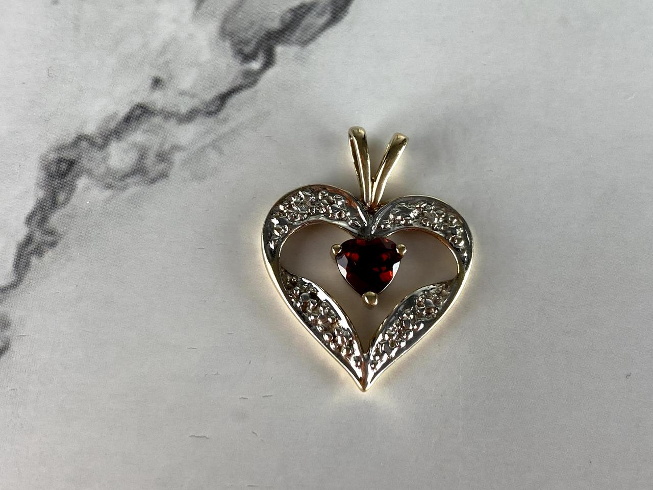 

Золотой Кулон С Гранатом Гранатовое Сердце Sky Jewelry 666788