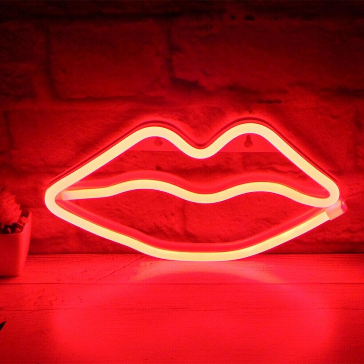 

Неоновый ночник-светильник красные губы LED для комнаты DTMA