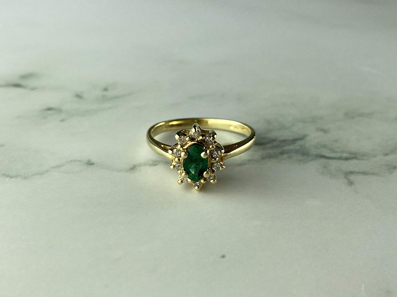 

Золотое Кольцо С Изумрудом И Сапфирами Sky Jewelry 777000 17 Размер