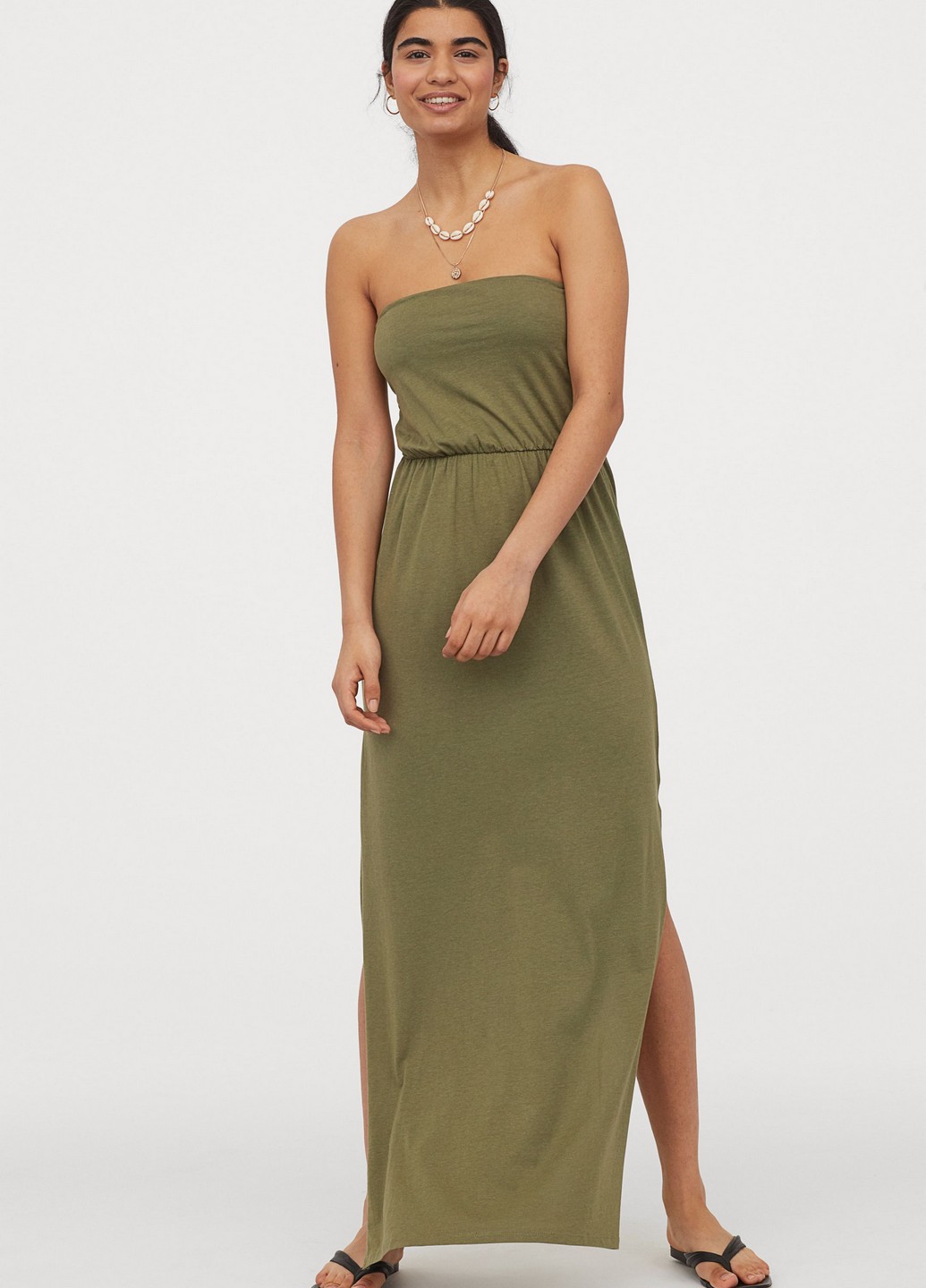 

Платье H&M  Хаки 0220094_хаки_02, Платье H&M XL Хаки 0220094_хаки_02