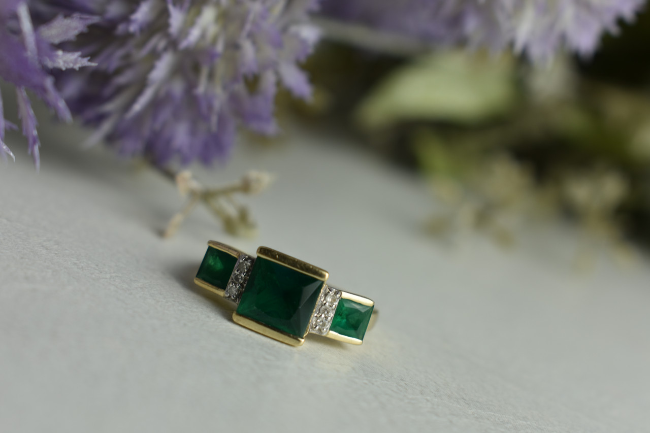 

Золотое Кольцо С Изумрудом И Бриллиантами Оригинальность Sky Jewelry 444432 16 Размер