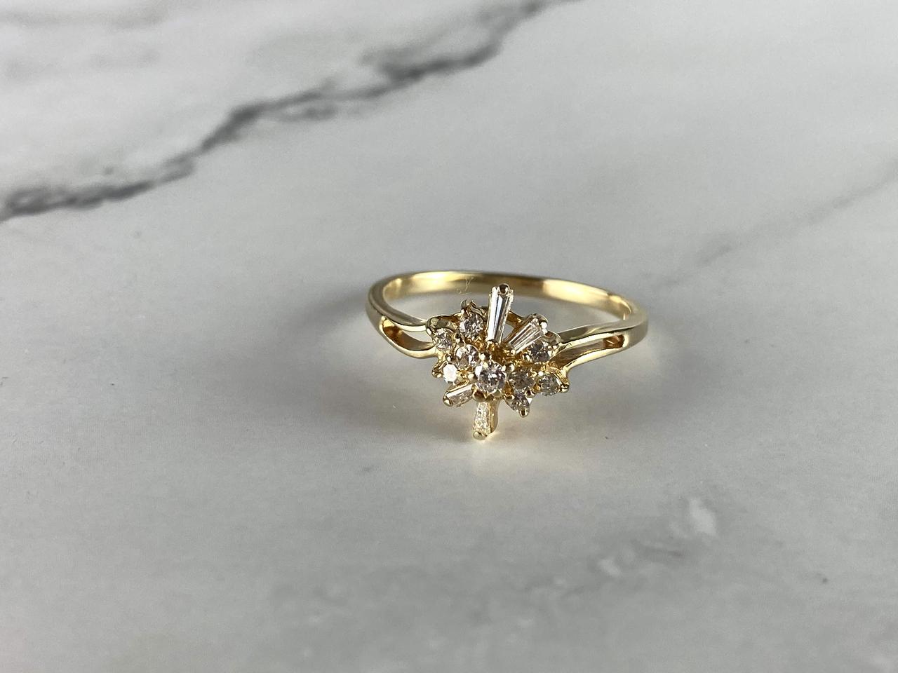 

Золотое Кольцо С Бриллиантами И Сапфирами Sky Jewelry 675555 17,5 Размер